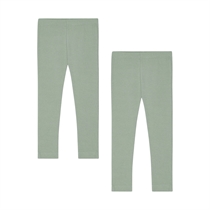 BIRKHOLM 2-Pak Rib Leggings Åkande Grøn